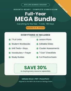 Biology Curriculum FULL-YEAR Bundle | NGSS & NYS Regents