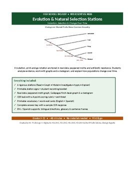 Evolution & Natural Selection Stations | 6-Station Rotation | NGSS & NY Regents