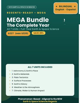 Earth and Space Science Curriculum Bilingual Spanish/ENL MEGA Bundle | Regents