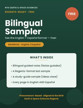 FREE Bilingual Earth & Space Science Sampler | Spanish/ENL | NGSS & NY Regents