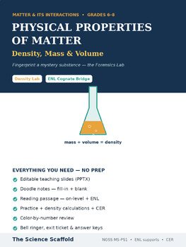 Physical Properties of Matter: Density, Mass & Volume | Matter Unit 6-8