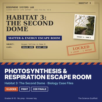 Photosynthesis & Cellular Respiration Escape Room | Matter & Energy | Habitat 3